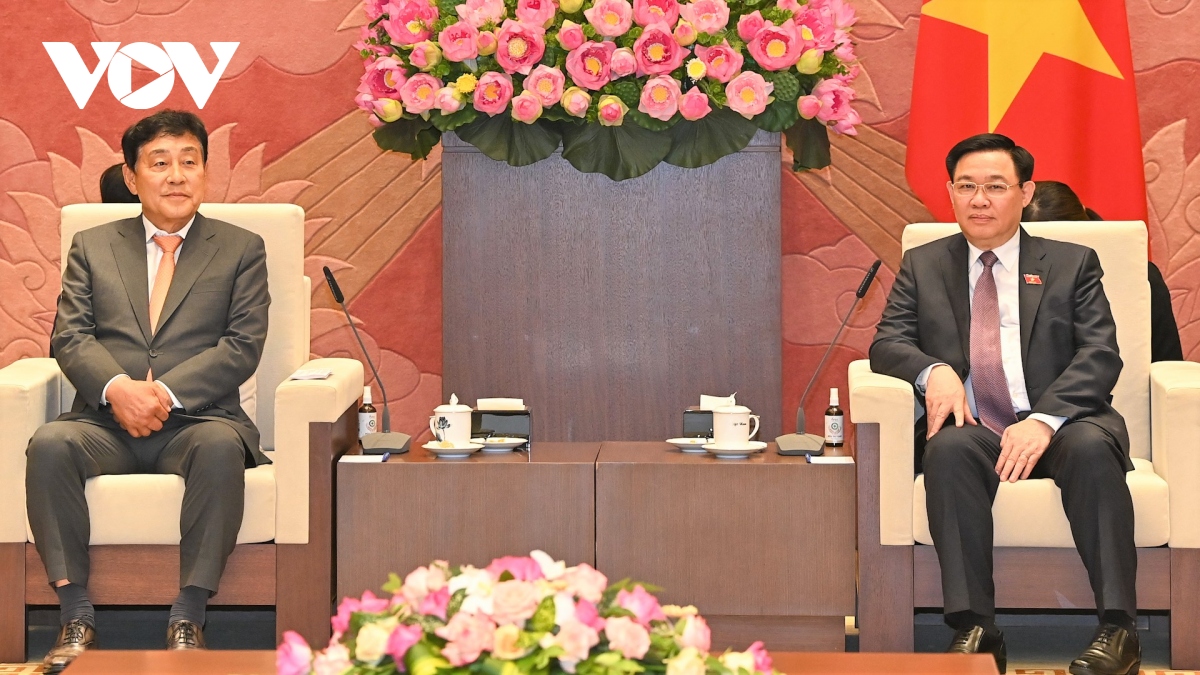 Chủ tịch Quốc hội Vương Đình Huệ tiếp lãnh đạo Tập đoàn Tài chính Hana Hàn Quốc